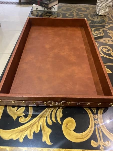 Brown Leather Tray 1