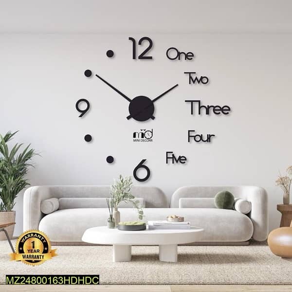 beatiful dot digit wood wall clock 2