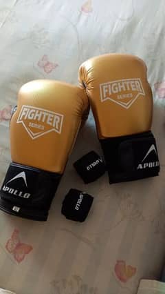 boxing Gloves with hand wraps