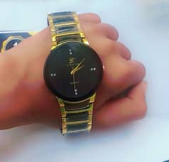 watch golden and black colour