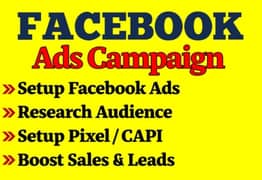 I will create Facebook Ads Campaign for Your Business.