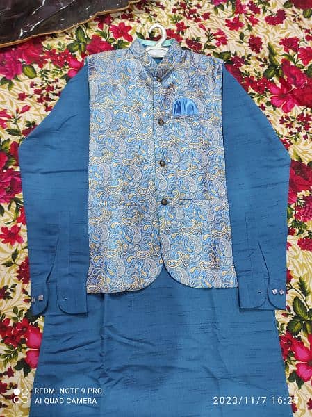 New (Rauf Silk)Shalwar Kameez with Waist Coat 1