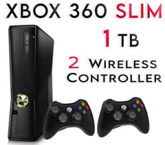 X-box 360 slim with Kinect 1TB