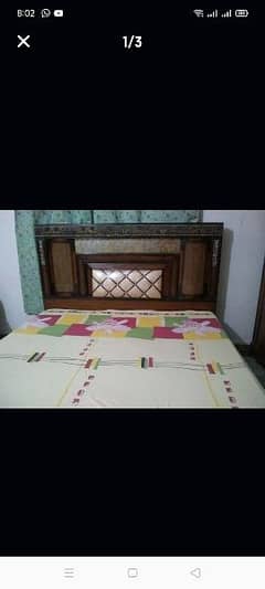 Heavy Sheesham wood bed without mattress