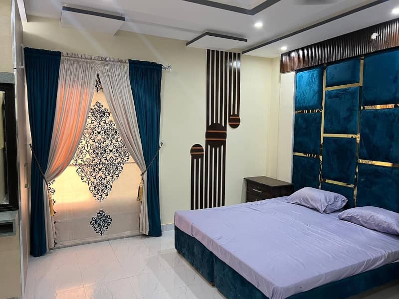 Single bed furnished flat available for rent Citi Housing Gujranwala 0