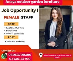 female staff ke needed online working ke liye 0