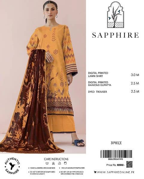 Sapphire 3pc Printed Collection 0