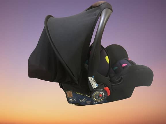 New Imported Weeler Baby Carry Cot & Car Seat - Black/Grey 1