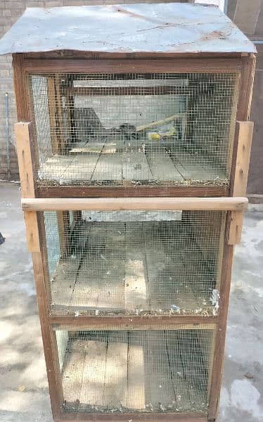 Best wooden cage for parrot /hens 4 month use only 1