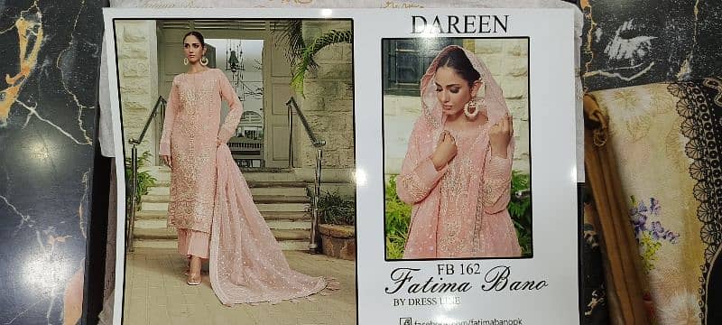 lawn shaffon organza fancy all suits collection available 4