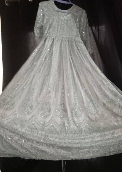 Olive colour long tail bridal walima maxi 0