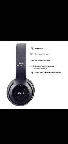 Wireless stereo headphones Bluetooth Black