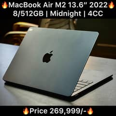 Macbook Air M2 512GB 8GB Ram 13.6 Inch 2022 Midnight 0