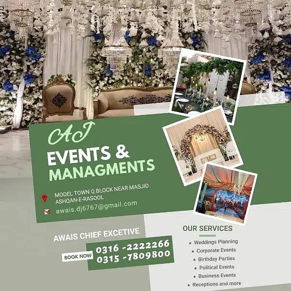 Events services | Wedding Room Decor | catering | Flowers decoration 3