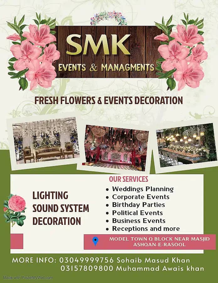 Events Management Services | Flowers decorations | Birthday parties 5