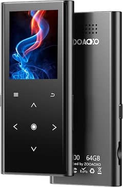 64GB MP3 Player, ZOOAOXO Music Player with Bluetooth 5.2, Built-in HD