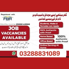 online job and office work for male and female staff required. 0