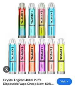 Crystal legend 4000 puffs UK  import