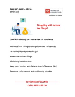 Are you struggling with income tax filing? 0300-1490290