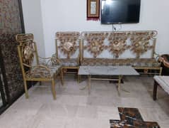 Iron five seators sofa set with table 0