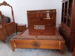 Wood bed set / Veneer lasani bed / furniture bed / Bed for sale