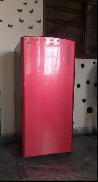 Dawlance refrigerator in wine red colour 4