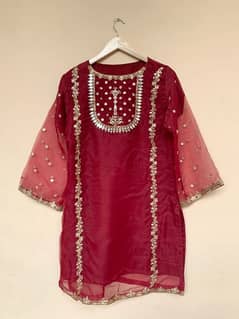 Mahroon sharara shirt/wedding wear 0