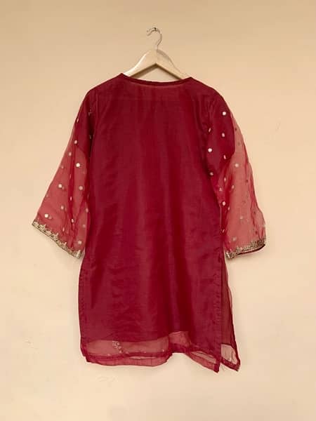 Mahroon sharara shirt/wedding wear 1