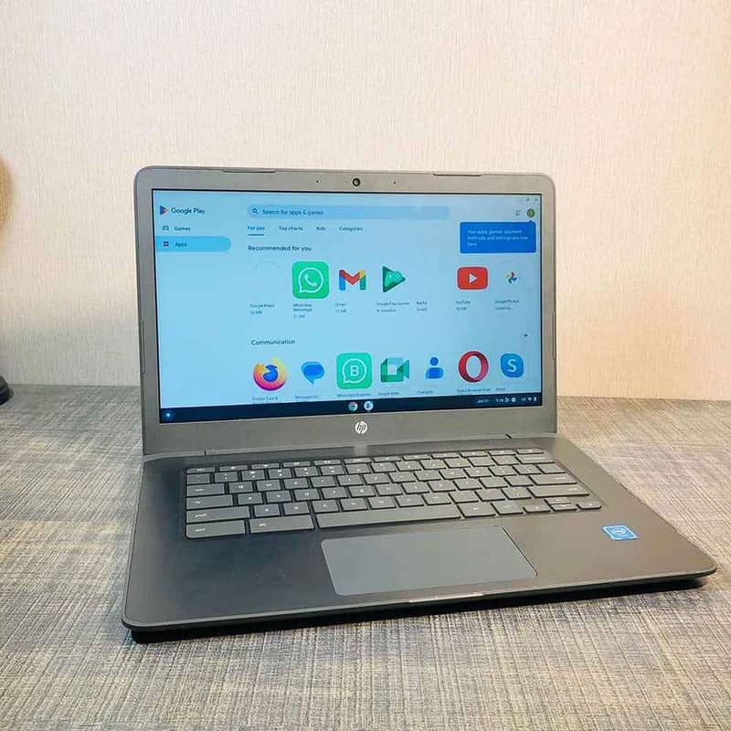 HP Chromebook 14 G5 16GB Storage 4GB RAM 14″ Display PlayStore 1