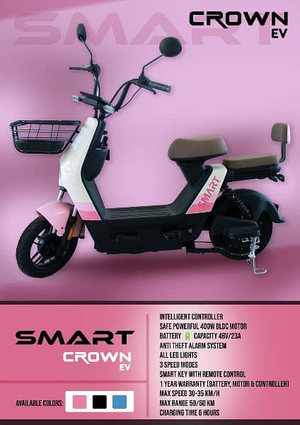 Crown Smart  Electric & Paddle Scooty
2024 Model Zero Meter 1