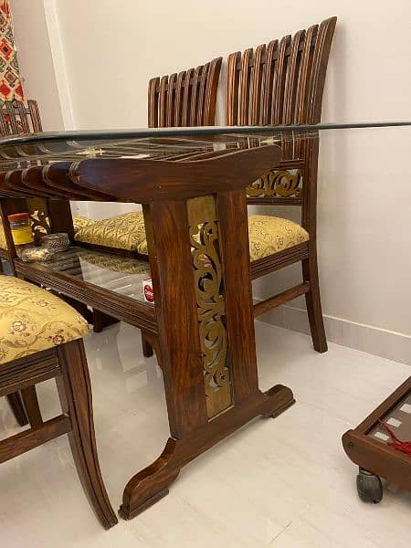 dinning table pure sheesham wood 2