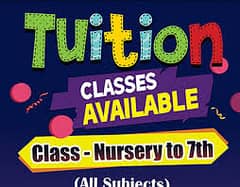 Online tuition classes available for class 1 to class 7