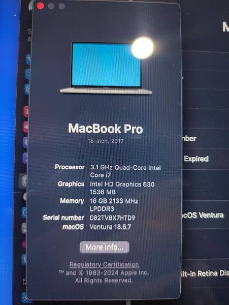 MacBook Pro 2017 - 15 inch 6