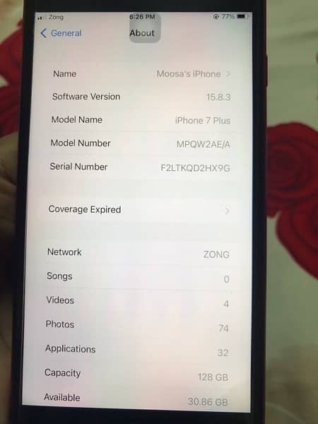 iphone 7 plus 128 Gb pta approved kit only. 2