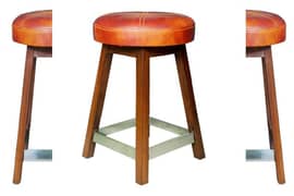 Premium Wooden Bar Stool with Luxurious Padded Seat - Brand New