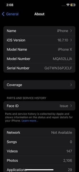 IPHONE X 64 GB PTA approved 4