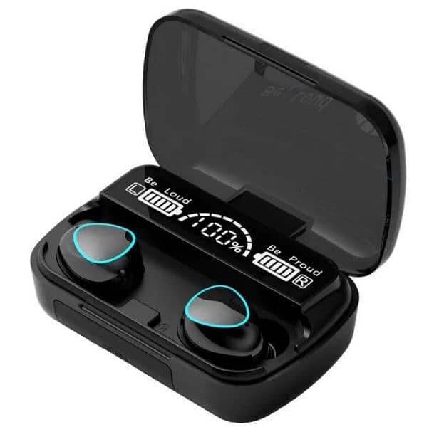 M10 digital display Case Earbuds, Black colour 4