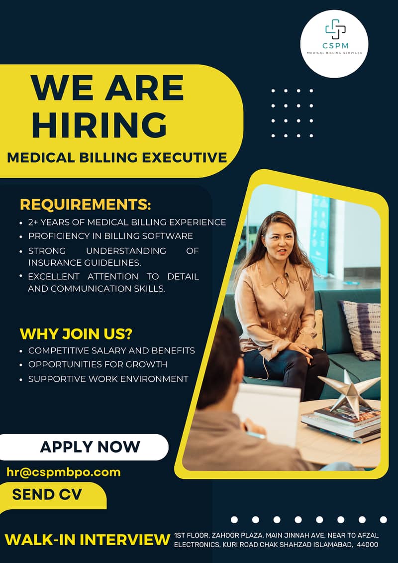 Hiring Now: Experienced Medical Billing Executive 0