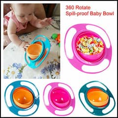 360 Degree Gyro Bowl For Feeding Baby Kids 0