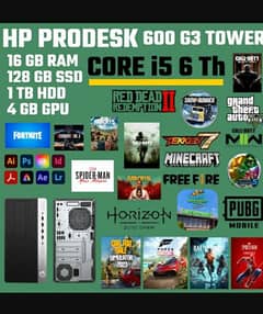 Gaming PC only home delevry core i5 6th 16gb ram 128ssd 1tb hd 4gb gpu