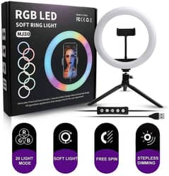 MJ26 10"/26cm RGB Ring Light for YouTube | Photo-Shoot | Video Shoot