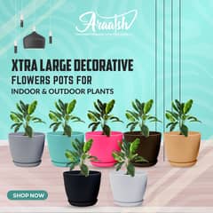 Plant Pots with Multi Drainage Holes – 02 Extra Large Pieces Versatile