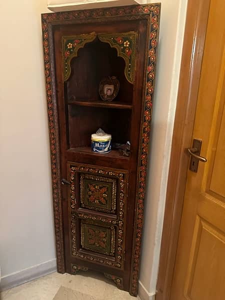 Hand Painted console and cabinet. 1