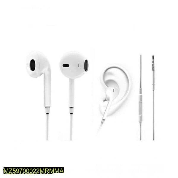 wired handsfree white 0