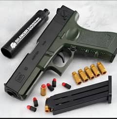 Glock gun Soft Bullet Toy Gun Shell Ejection Foam Darts Blaster