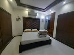 Fully furnished upper portion bedroom with attached bath available for Rent.