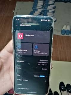 one plus 7 pro dual sim working 8/256 only glass break