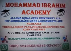 AOA
AIOU ALL ASSIGNMENTS, ARE AVAILABLE