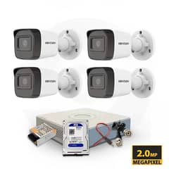 Hikvision 2MP Night Vision 4 Cameras package