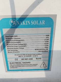 Solar panels 150 Watt.  and batter 100 AH 10/10 condition